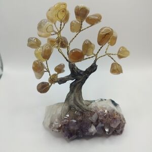 Gemstone Bonsai Tree with Crystal Base